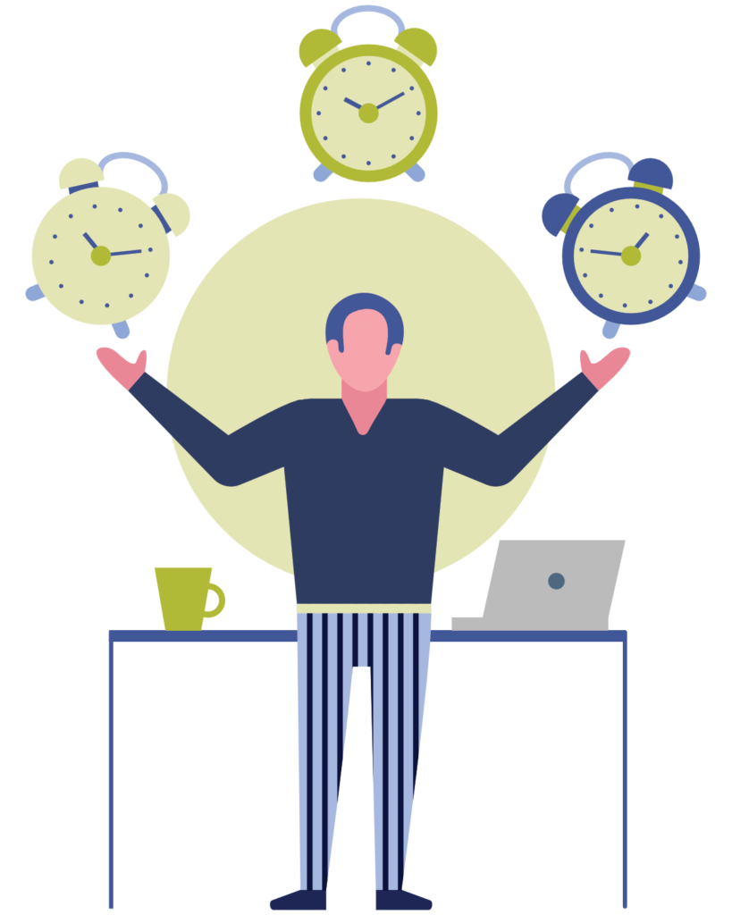 Decoratieve afbeelding bij tijdsmanagement met urenregistratie